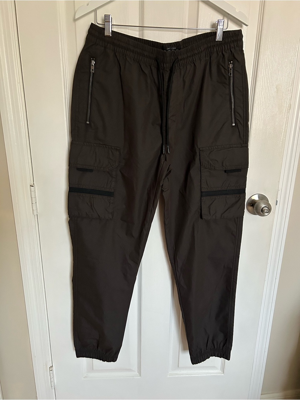 Men's Cargo Jogger Pants in Dark Brown - Utility Style